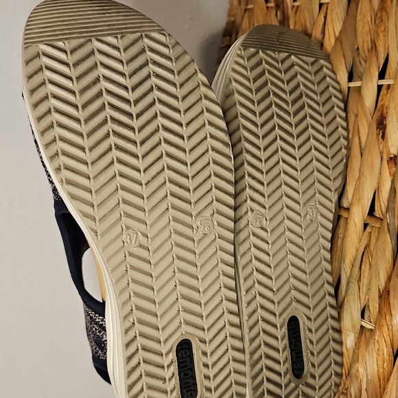 Remonte Soft Womens Navy & Tan Stretchy Comfort Open-Toe Shoes Sandals Sz.37 / 7 - Picture 6 of 7